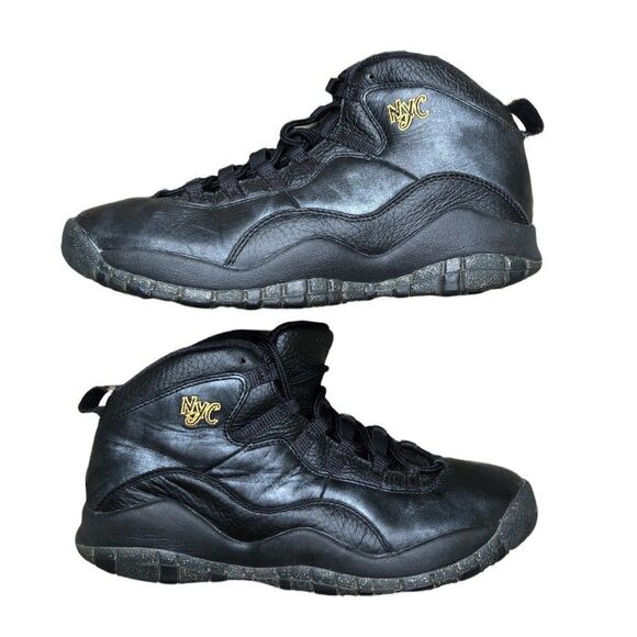 RARE 2015 Air Jordan 10 Retro New York City Size 7 Black - Picture 7 of 15